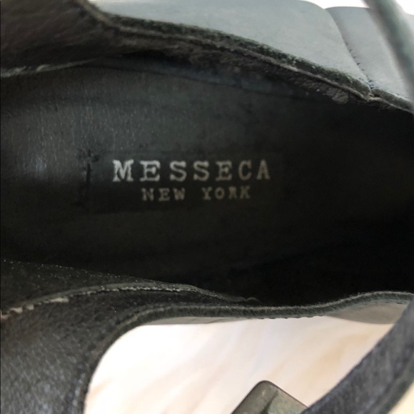 Messeca Peep Toe Booties Blue with Gold Heel Sz 10 - Picture 6 of 6